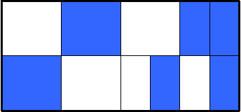 partly shaded rectangle