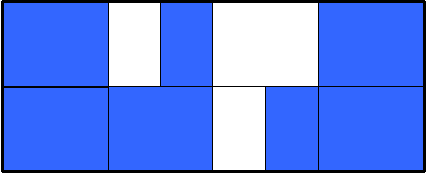 partly shaded rectangle