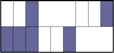 partly shaded rectangle