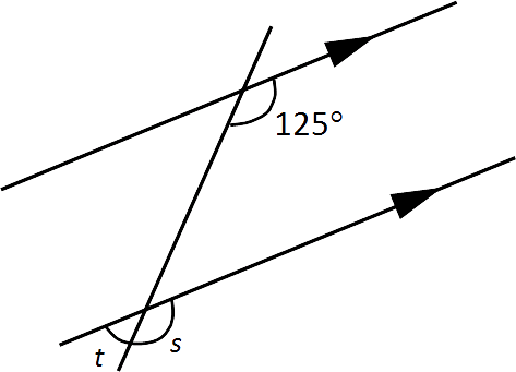 Calculating angles with lines diagram 2