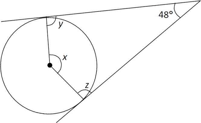 diagram of a angles and a circle