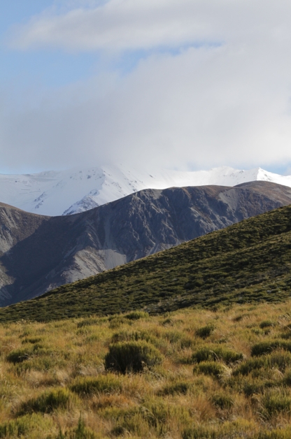 snow on the hills