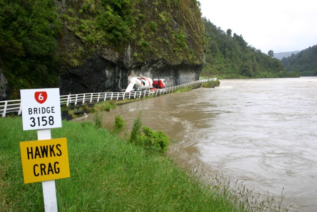 flooded Buller river