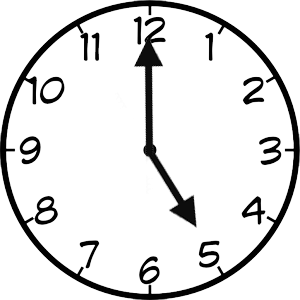 clock with time shown