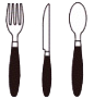knife fork spoon