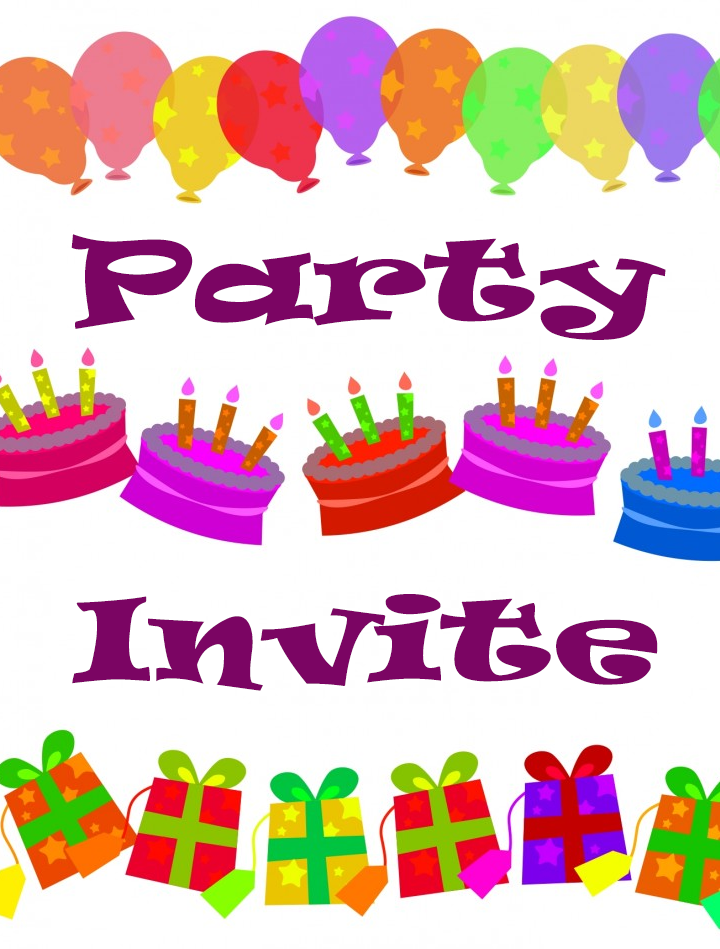 party ballons and invite image