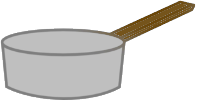 metal saucepan with a wooden handle