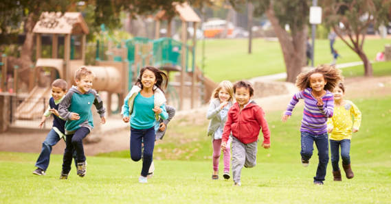 children running