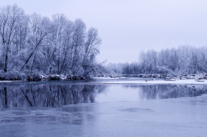 river in winter