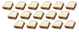 16 sandwiches