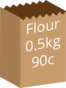 half kilo bag of flour