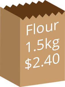 1.5 kg bag of flour