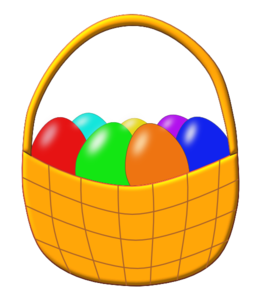 basket of easter eggs