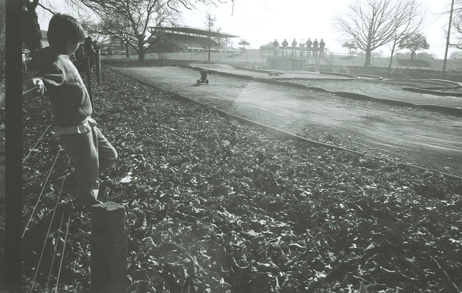 boy at a race track