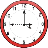 clock showing 3pm