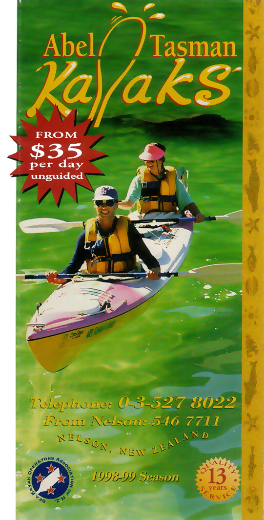 Abel Tasman Kayak brochure