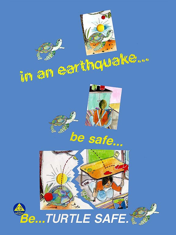 Earthquake safety poster