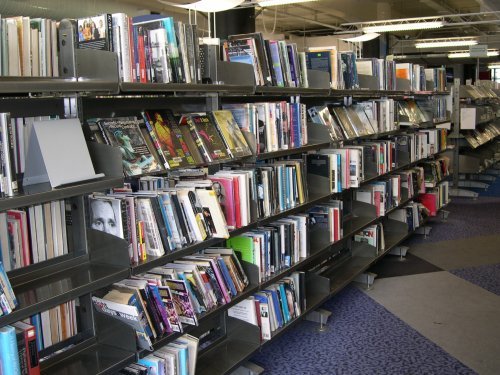 library shelves