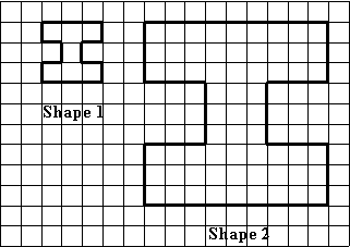 enlarged shape on a grid