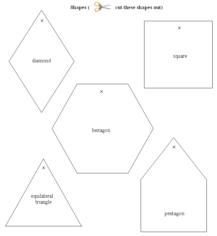 template of shapes to cut out