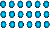 set of 18 eggs