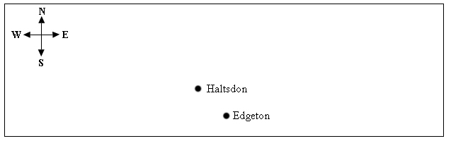 simple map with two towns